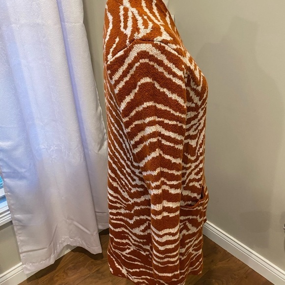 Nine West Zebra Print Knit Cardigan - Picture 2 of 7